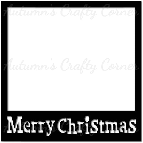 Merry Christmas - Scrapbook Page Overlay Die Cut - Choose a Color