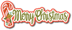 Merry Christmas - Scrapbook Page Title Sticker