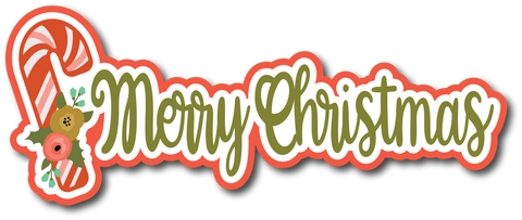 Merry Christmas - Scrapbook Page Title Sticker