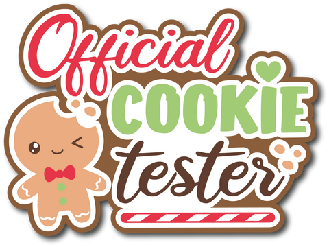 Official Cookie Tester - Scrapbook Page Title Sticker