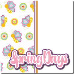 Spring Days - Printed Premade Scrapbook Page 12x12 Layout