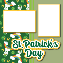 St. Patrick's Day - Printed Premade Scrapbook Page 12x12 Layout