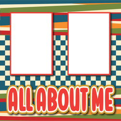 All About Me - Boy - Printed Premade Scrapbook Page 12x12 Layout