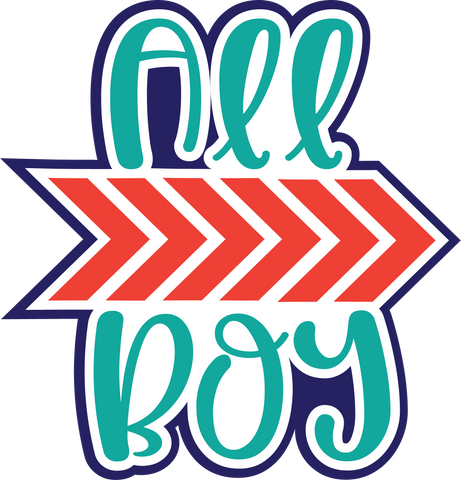 All Boy - Scrapbook Page Title Sticker