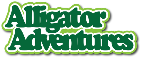Alligator Adventures - Scrapbook Page Title Sticker