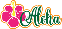 Aloha - Scrapbook Page Title Sticker