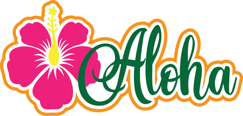 Aloha - Scrapbook Page Title Sticker