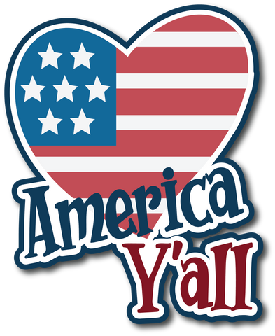 America Y'all - Scrapbook Page Title Sticker