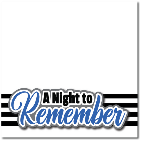 A Night to Remember - Printed Premade Scrapbook Page 12x12 Layout