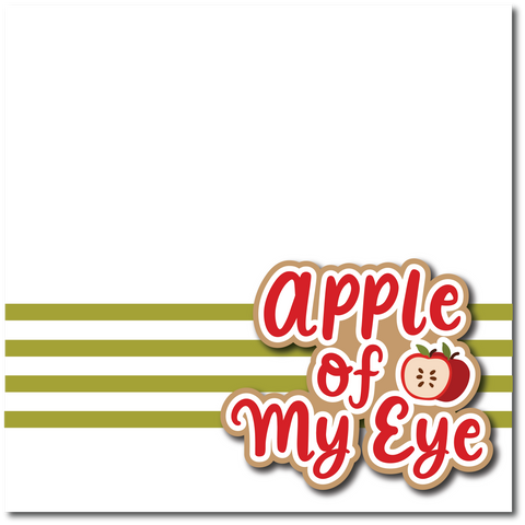 Apple of My Eye - Printed Premade Scrapbook Page 12x12 Layout