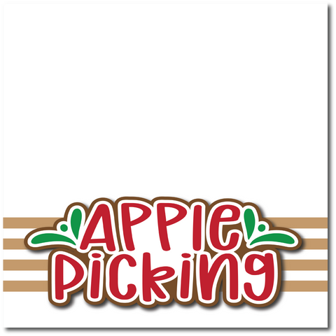 Apple Picking  - Printed Premade Scrapbook Page 12x12 Layout