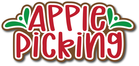 Apple Picking - Scrapbook Page Title Sticker