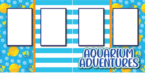 Aquarium Adventures - Printed Premade Scrapbook (2) Page 12x12 Layout
