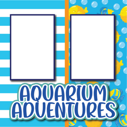 Aquarium Adventures - Printed Premade Scrapbook Page 12x12 Layout