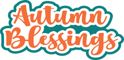 Autumn Blessings - Scrapbook Page Title Sticker