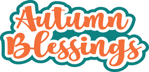 Autumn Blessings - Scrapbook Page Title Sticker