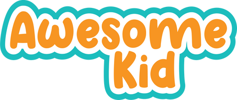 Awesome Kid - Scrapbook Page Title Sticker