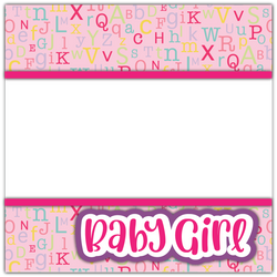 Baby Girl - Printed Premade Scrapbook Page 12x12 Layout