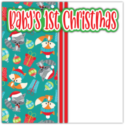 Baby's 1st Christmas - Printed Premade Scrapbook Page 12x12 Layout