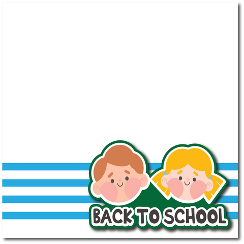Back to School - Printed Premade Scrapbook Page 12x12 Layout