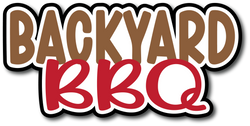 Backyard BBQ - Scrapbook Page Title Sticker