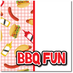 BBQ Fun - Printed Premade Scrapbook Page 12x12 Layout