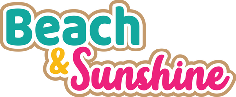 Beach & Sunshine - Scrapbook Page Title Sticker