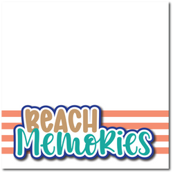 Beach Memories - Printed Premade Scrapbook Page 12x12 Layout