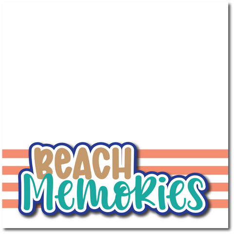 Beach Memories - Printed Premade Scrapbook Page 12x12 Layout