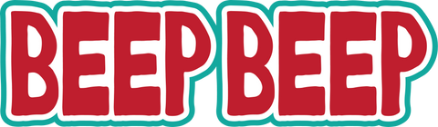 Beep Beep - Scrapbook Page Title Sticker