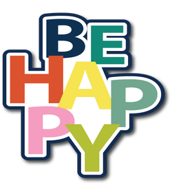 Be Happy - Scrapbook Page Title Sticker