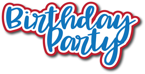 Birthday Party - Scrapbook Page Title Sticker
