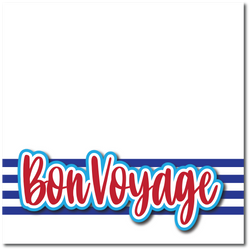 Bon Voyage - Printed Premade Scrapbook Page 12x12 Layout