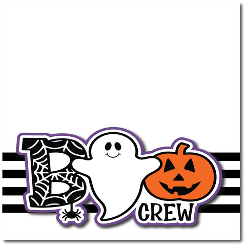 Boo Crew - Printed Premade Scrapbook Page 12x12 Layout