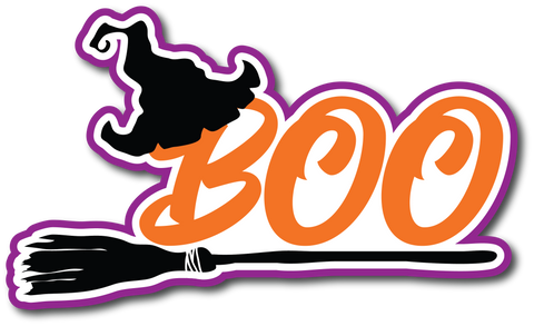 Boo - Scrapbook Page Title Sticker