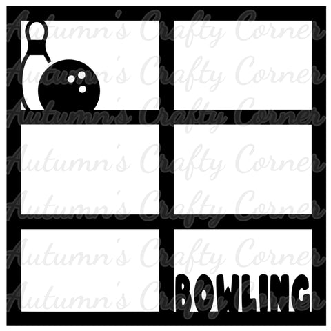 Bowling - Scrapbook Page Overlay Die Cut