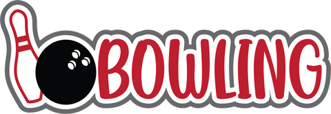 Bowling - Scrapbook Page Title Sticker
