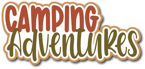 Camping Adventures - Scrapbook Page Title Sticker