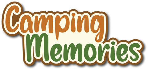 Camping Memories - Scrapbook Page Title Sticker