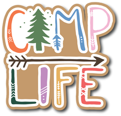 Camp Life - Scrapbook Page Title Sticker