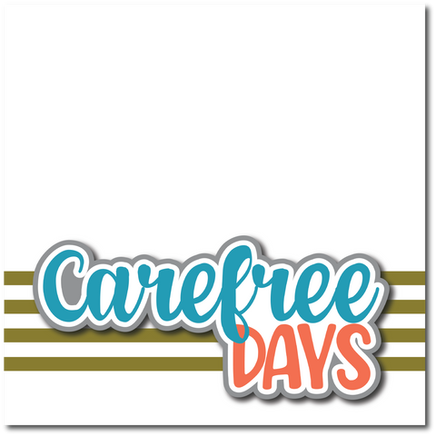 Carefree Days - Printed Premade Scrapbook Page 12x12 Layout