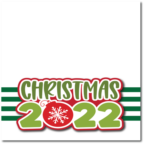 Christmas 2022 - Printed Premade Scrapbook Page 12x12 Layout