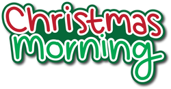 Christmas Morning - Scrapbook Page Title Sticker