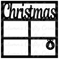 Christmas - 4 Frames - Scrapbook Page Overlay Die Cut