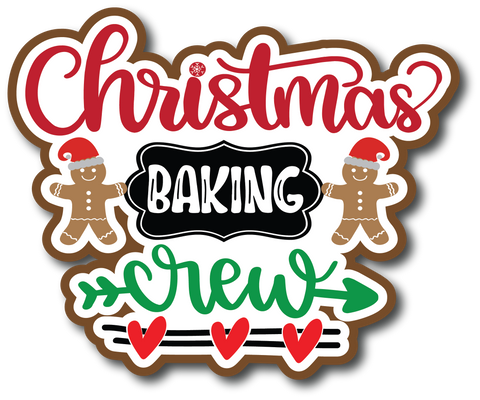 Christmas Baking Crew - Scrapbook Page Title Sticker