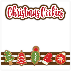 Christmas Cookies - Printed Premade Scrapbook Page 12x12 Layout
