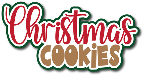 Christmas Cookies - Scrapbook Page Title Sticker