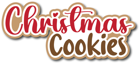 Christmas Cookies - Scrapbook Page Title Sticker