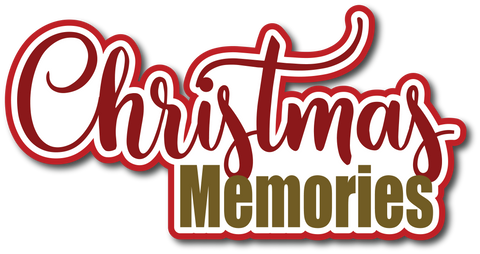 Christmas Memories - Scrapbook Page Title Sticker