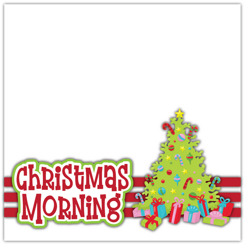 Christmas Morning - Printed Premade Scrapbook Page 12x12 Layout